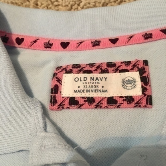 Old Navy Girls size xlarge 12/14  light blue polo - Picture 6 of 7